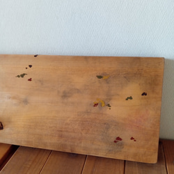 【木製看板製作】 一枚板 檜材 / 自然塗装 23cm×70cm 樹齢100年 3枚目の画像