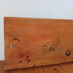 【木製看板製作】 一枚板 檜材 / 自然塗装 23cm×70cm 樹齢100年 4枚目の画像