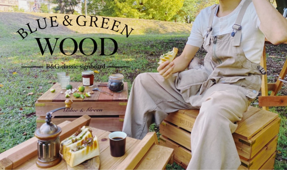 BLUE & GREEN WOOD ポテトボックス / 自然塗装 10枚目の画像