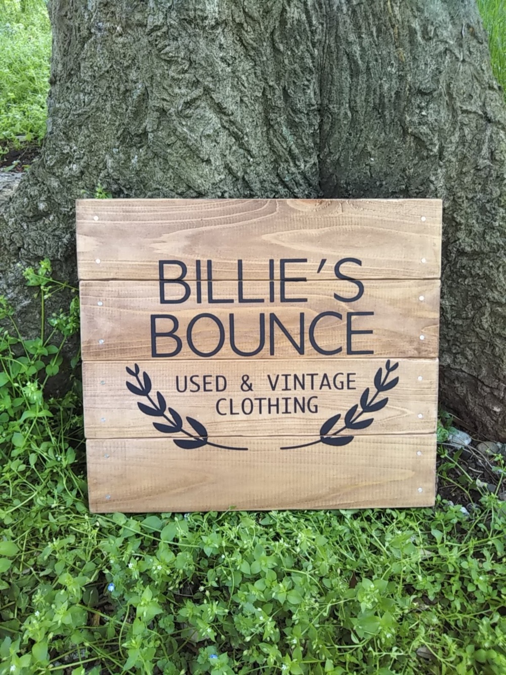 クラシック木製看板◆BILLE'S BOUNCE◆ / 自然塗装