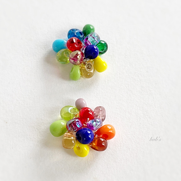 【bob's popular】マルチカラーなpierce/earring*small 1枚目の画像