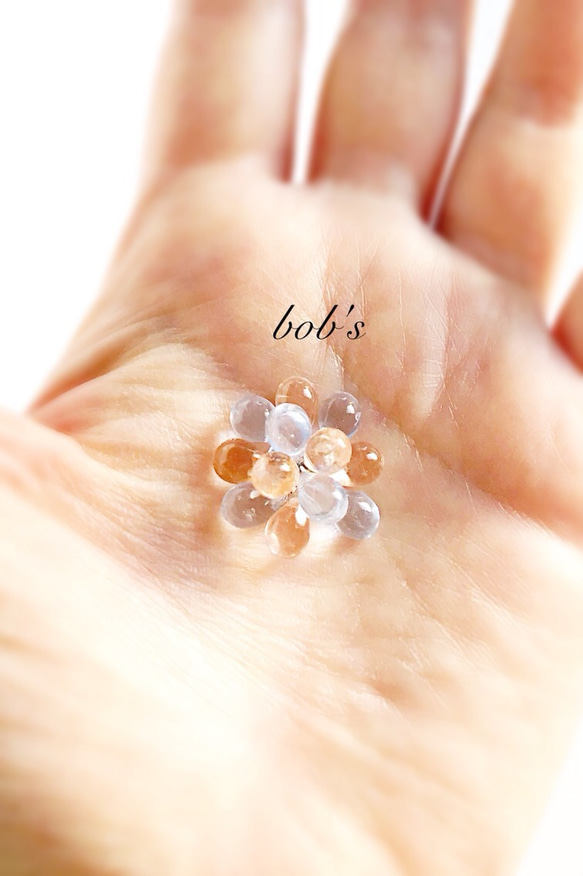 【bob's popular】glass beads pierce/earring bi-color 8枚目の画像
