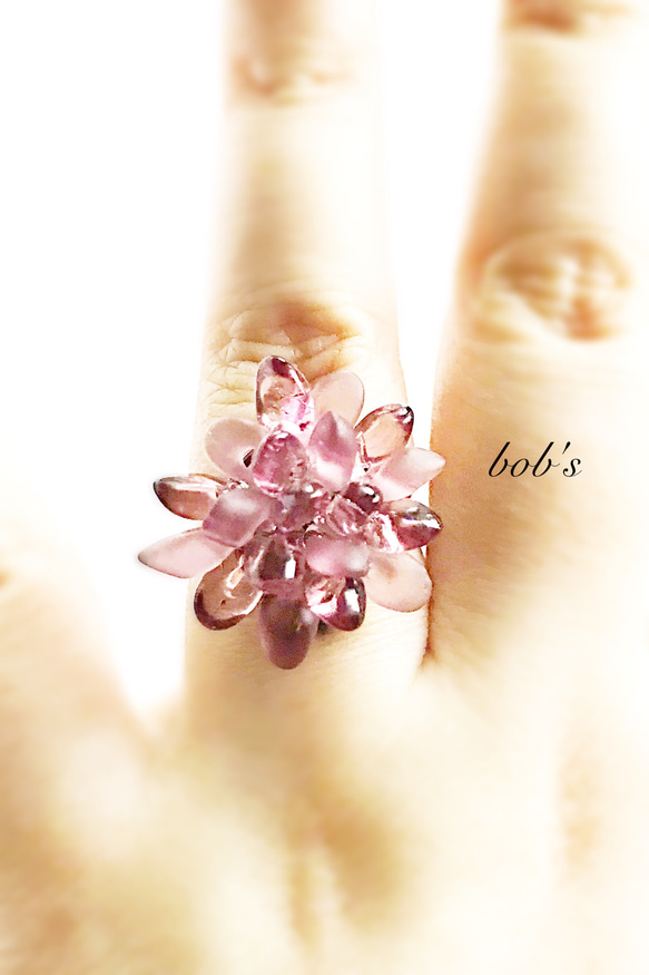 アメジストDahlia ring＊small 3枚目の画像