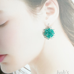 【popular】揺れるcrystal Black Dahlia pierce/earring*large 5枚目の画像