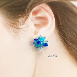 flower  pierce/earring 紫陽花　 2枚目の画像