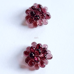 glass beads pierce/earring アメジスト　 3枚目の画像