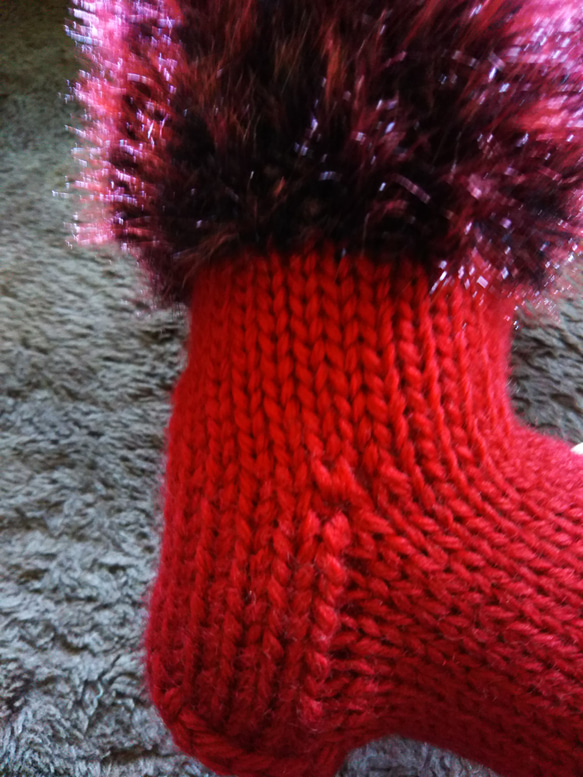手編み靴下(ベビーアルパカ入り） 2枚目の画像