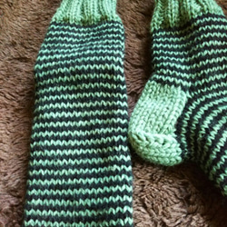 手編み靴下(メリノウール入り） 2枚目の画像