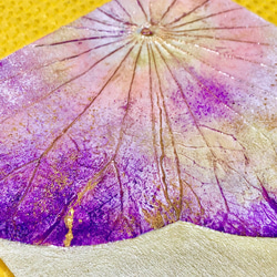 【一点もの】オシャレでユニークな蓮の葉ハッピーアート: The beauty of lotus leaf. 8枚目の画像