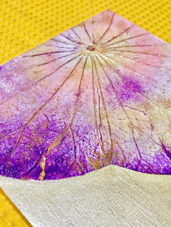 【一点もの】オシャレでユニークな蓮の葉ハッピーアート: The beauty of lotus leaf. 8枚目の画像