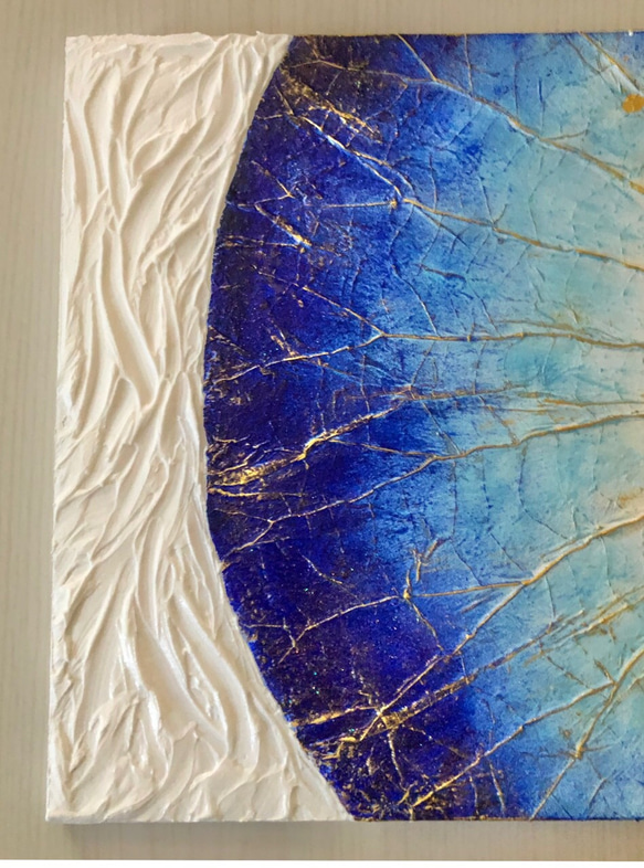 【一点もの】【オシャレでユニークな蓮の葉ハッピーアート 洋室 リビング 癒し 額付きをご希望の場合は ご相談ください！立体額に設置するかたちとなります