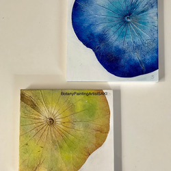 【再販2】【一点もの】オシャレでユニークな蓮の葉ハッピーアート：The beauty of lotus leaf. 5枚目の画像
