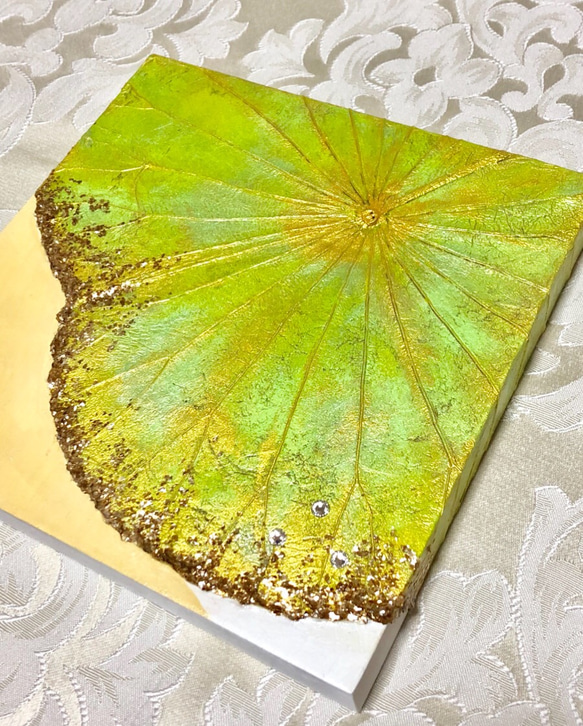 【一点もの】オシャレでユニークな蓮の葉ハッピーアート: The Beauty of Lotus Leaf 6枚目の画像