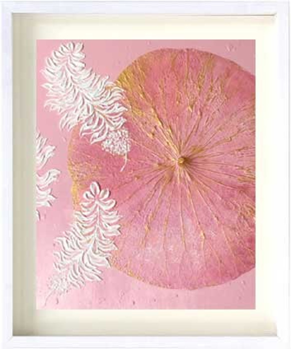 【一点もの】オシャレでユニークな蓮の葉ハッピーアート: The Beauty of Lotus Leaf 3枚目の画像
