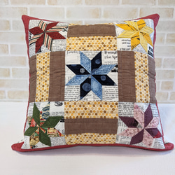 ハンドメイド☆キルト＆クッション ハワイアンキルトグッズ クッションカバー カネフラ 45×45