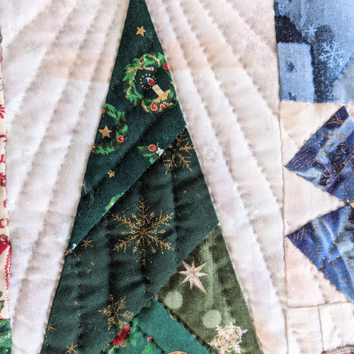 クリスマスのミニチュアキルト☆パッチワークキルトの