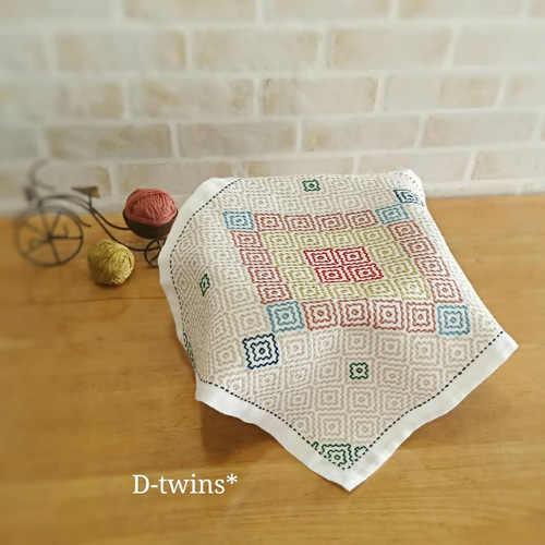 刺し子 ハンドメイド テーブルクロス こたつカバー タペストリー