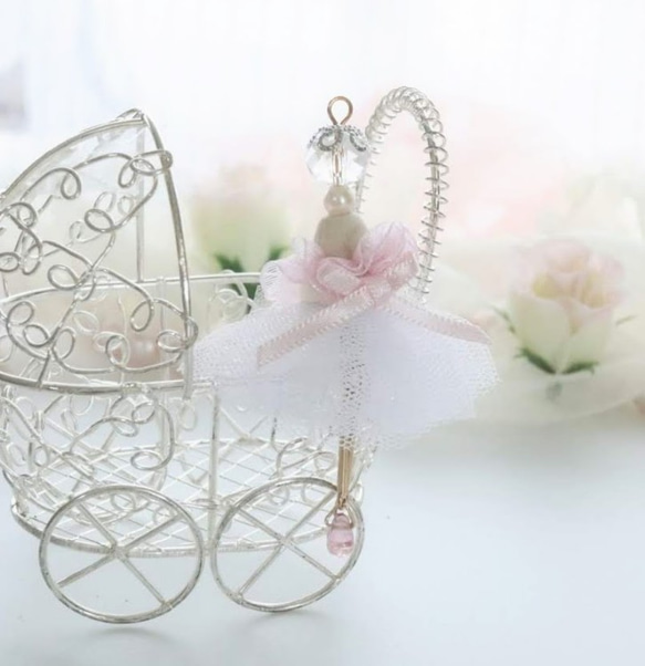 小さなバレリーナ✩ チュチュ ミニドールチャーム ☆クリスタル