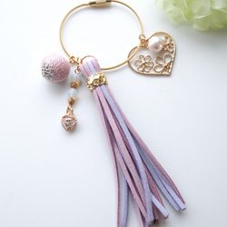 カメリア／リーフ タッセルチャーム✩バッグチャーム バッグチャーム