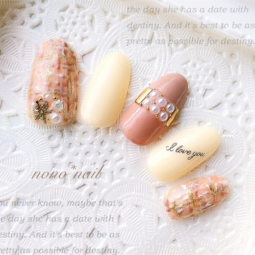 冬新作♡サイズ、チップ変更無料♡ほっこりモカツイード&パールベルト  