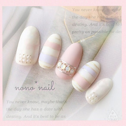 サイズ、形が無料で選べる❁︎ハートニットネイル ネイルチップ（つけ