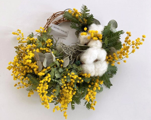 2.ミモザハーフリース ミモザハーフリース2 ドライフラワー le Refuge 通販 17405331｜Creema