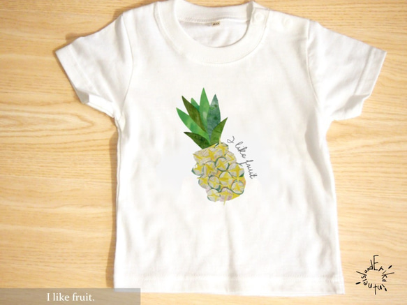 【I like fruit. 】ベビー-Tシャツ 2枚目の画像