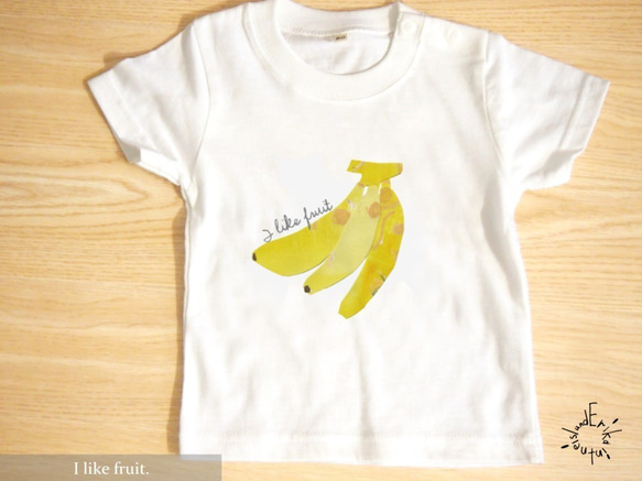 【I like fruit. 】ベビー-Tシャツ 3枚目の画像