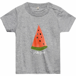 【I like fruit. 】ベビー-Tシャツ 4枚目の画像