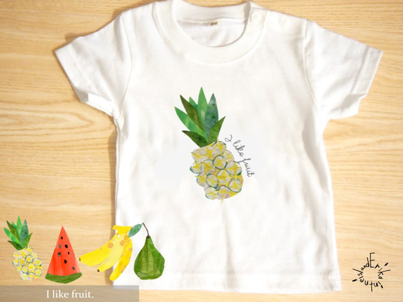 【I like fruit. フルーツ】kid's キッズ-Tシャツ 1枚目の画像