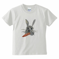 【うさぎさん 】ベビー-Tシャツ　名入れ可能 3枚目の画像