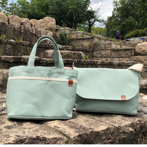 Mittag〜倉敷帆布のショルダーバッグ ミントグリーン ショルダーバッグ