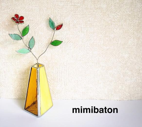 2025新発 mimibaton ＊ステンドグラスフラワー＊ その他インテリア雑貨 フラワー・リース