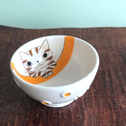 猫絵のぐい呑み(おすまし茶トラ猫) 4枚目の画像