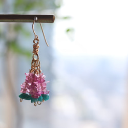 Stone Tassel ~ Pink Tourmaline~ [ストーンタッセル~トルマリン] 14kgf 2枚目の画像