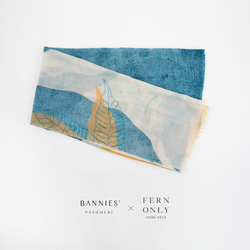 BANNIES &#39;x FERN ONLYシダアメリカンユニオンスカーフ-台湾オリジナルの観音蓮 4枚目の画像