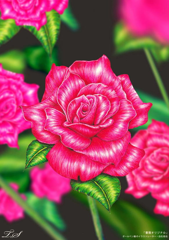 【受注生産】アートポスター「薔薇オリジナル」 1枚目の画像