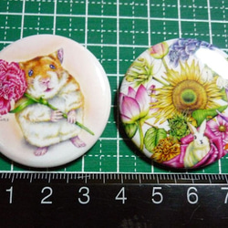 缶バッジ２個セット(ありがとう／誕生) 1枚目の画像