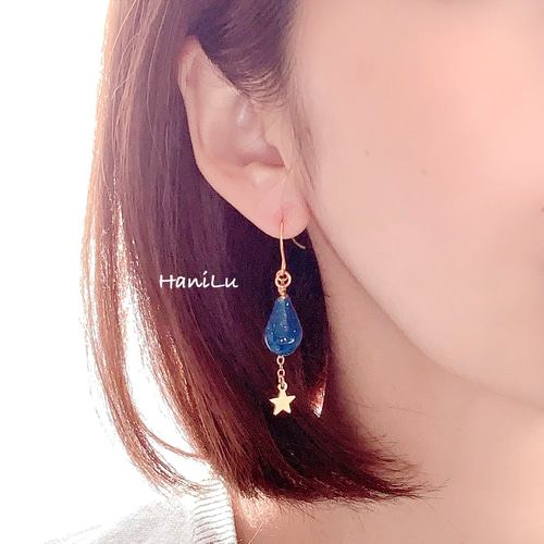 オンリーワンの雫イヤリング/ピアス ٭❀* 温度で色が変わる・お好みの