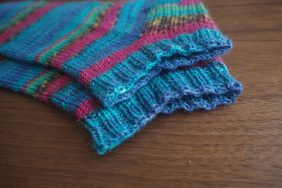 手編みの靴下(短め丈) 4枚目の画像