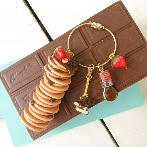 チョコレートパンケーキタワー　バッグチャーム　 3枚目の画像