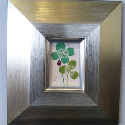 小さなアート　【幸運】 四つ葉のクローバー・テントウムシ 4枚目の画像
