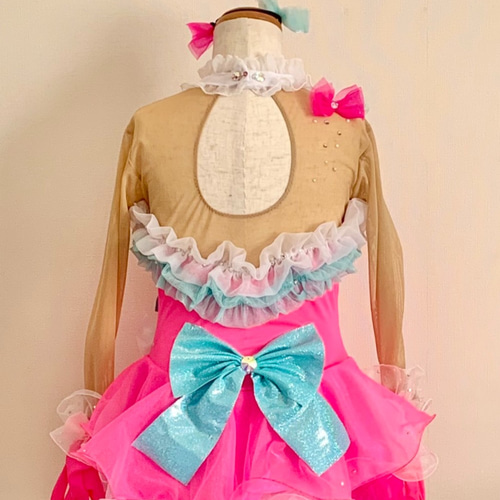 フィギュアスケート衣装 フィギュアスケート 衣装 FRY-287ピンク スケートコスチュームDD