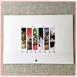 お買い物で繋がる猫達の命［sakuraneko］オリジナル2021年版カレンダー（ラッピング無料） 2枚目の画像