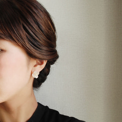 季節性限量銷售至 6/18 ◎ Hana Megumi / 繡球花耳環（冰藍色）✳︎ 定做✳︎ 第6張的照片