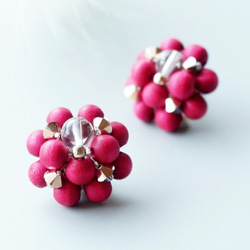 Kinonukumori耳環_酒紅色訂做✳︎ 第1張的照片