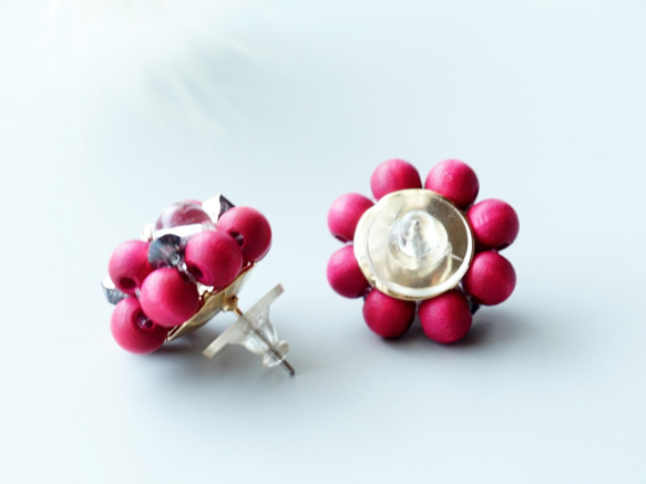 Kinonukumori耳環_酒紅色訂做✳︎ 第5張的照片