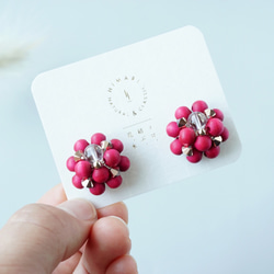 Kinonukumori耳環_酒紅色訂做✳︎ 第7張的照片