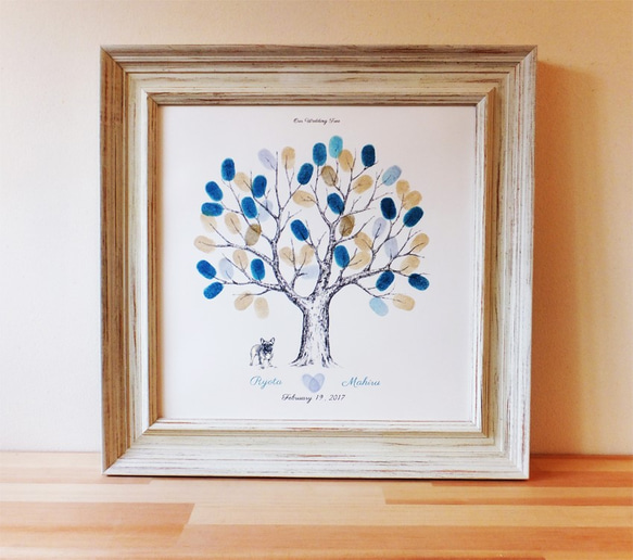 ペットと一緒♪のウェディングツリー【uraraka＋ペット】３０×３０ｃｍ また