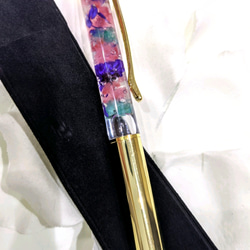 ハーバリウムボールペン　Purple×Blue×pink 3枚目の画像